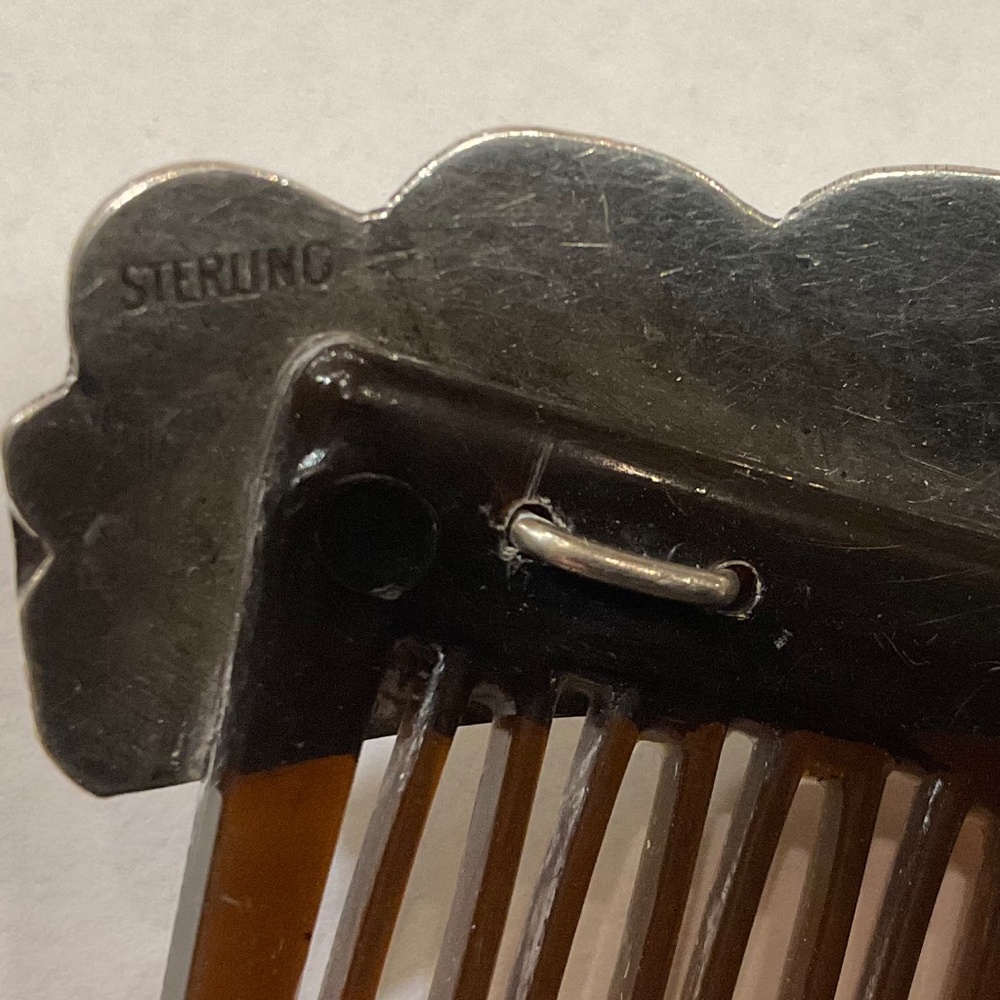 Two Vintage Sterling silver Hair combs - Picture 3 of 4
